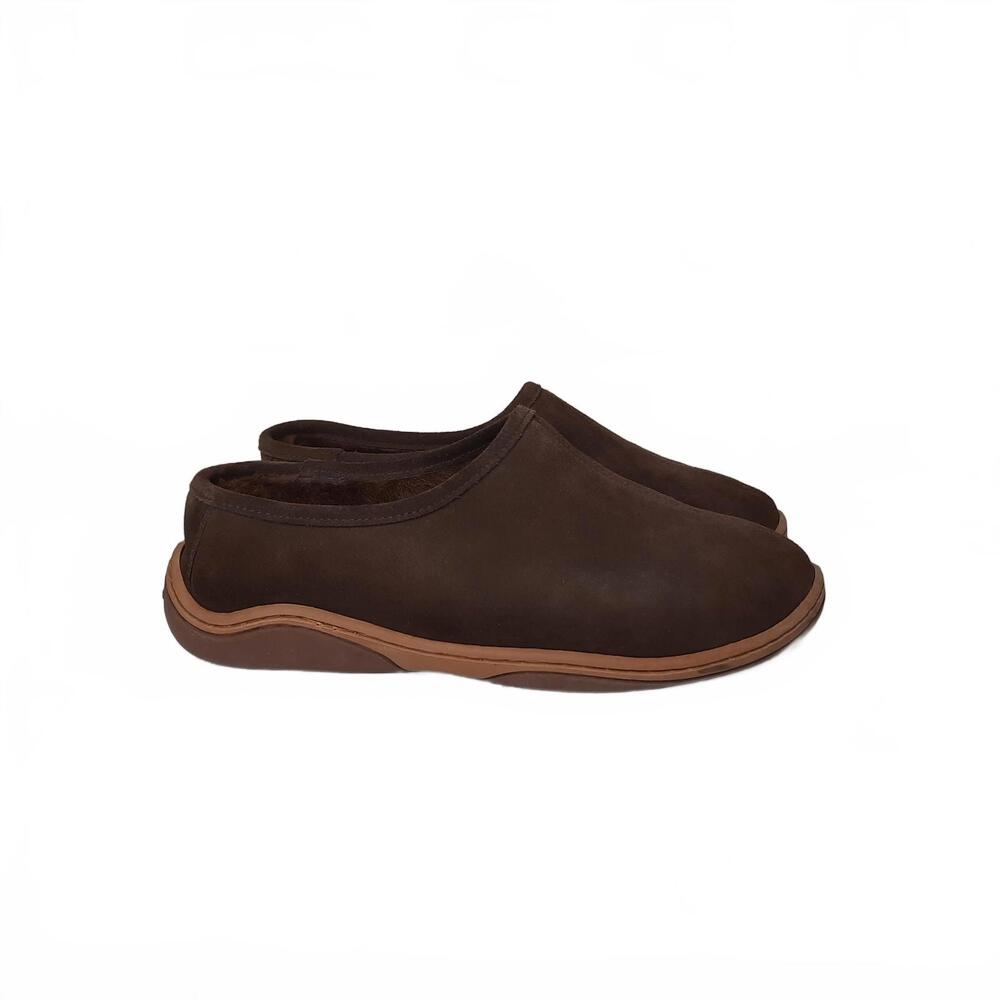 Rockport Men's Chocolate Brown Suede Mules Size 9.5-10